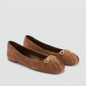 LINK LEATHER BALLERINA Flats. Leather